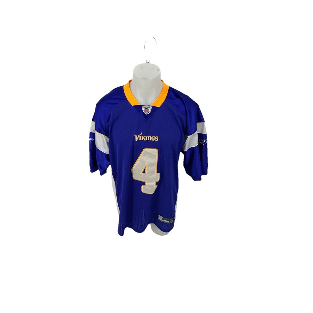 MINNESOTA VIKINGS - BRETT FAVRE #4 STITCHED JERSEY - NFL REEBOK Size 52 P1v